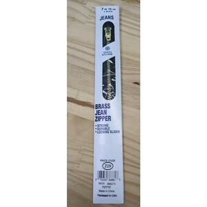 NEW COATS & CLARK 7" Jeans Zipper Black Metal F27/7/2